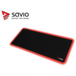 Hiirematt Elmak Savio LED Turbo, 90 cm x 40 cm x 0.3 cm, must v./punane v.