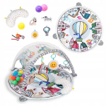Tegevusmatt Qkids City 10554328, ⌀ 80 cm, mitmev&auml;rviline