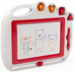 Joonistustahvel Bo. Magnetic Drawing Board With Stampers, valge v./punane v., 5 tk