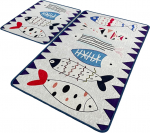 Vannitoamattide komplekt Foutastic Le Poissson 359CHL4933, mitmev&auml;rviline, 100 cm x 60 cm