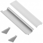 LED riba profiil GTV Glax Kampinis 45&deg; ZGLAXKTOMZ, Lint, alumiinium, IP20