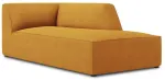 Diivan Micadoni Home Ruby Structured Fabric Chaise Longue, kollane v., parem, 181 x 93 cm x 69 cm