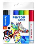 Veekindel marker Pilot Pintor Classic Medium, 1.4 mm, sinine/valge/must, 6 tk