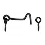 Konks Domax, must, 6 cm