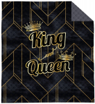 Voodikate NHL-046, kuldne v./must v./grafiit v., 220 cm x 240 cm