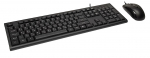 Juhtmega klaviatuuri ja hiire komplekt Inter-Tech KM-3149R, Inglise (US), must v.