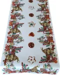 J&otilde;ululaua linik ristk&uuml;likukujuline OS321-01, pruun v./valge v./punane v., 40 x 140 cm