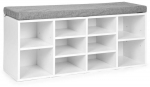 Pink jalatsiriiuliga, valge v./hall v., 104 cm x 30.5 cm x 49 cm