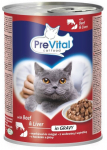 Kassi m&auml;rgtoit PreVital With Beef & Liver, veiseliha/maks, 0.415 kg