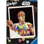 Maalimine numbrite j&auml;rgi Ravensburger CreArt Star Wars C-3PO, sinine/must/kollane