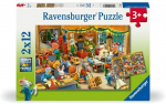 Pusle 2in1 Ravensburger Christmas Toy Factory, 18 cm x 26 cm, 24 tk, mitmev&auml;rviline