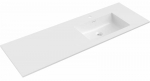 Vannitoa kraanikauss Mexen Otis Right, konglomeraat, 141 cm x 46.5 cm x 16.8 cm, valge