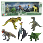 Kujukeste komplekt, dinosaurus Lean Toys Dino Forest, 5 tk, mitmev&auml;rviline