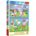 Pusle 2in1 Trefl Peppa Pig Playground 34435, 18 cm x 27.5 cm, 48 tk, mitmev&auml;rviline