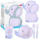 N&otilde;ude komplekt Bocioland Elephant, 1 aasta, plastik, valge v./helesinine v.