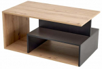 Kohvilaud Iva, must v./artisan oak, 51 cm x 90 cm x 43 cm