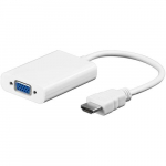 Adapter Goobay VGA Female, HDMI Male, 0.1 m, valge v.