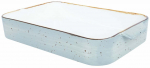 Keraamiline k&uuml;psetusvorm Home4you Senso, valge v./helesinine v., 30 cm x 17.5 cm