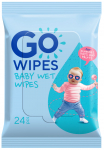 Niisked salvr&auml;tikud GO WIPES BABY, 1 kiht, 24 tk