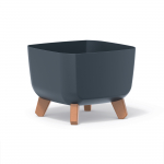 Lillepott Prosperplast Gracia Square, plastik, &Oslash; 24 cm, antratsiit v.