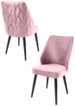 Toolide komplekt Kalune Design Pufi 107BCK1253, matt, must v./lilac, 43 cm x 48 cm x 90 cm, 2 tk