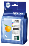 Tindiprinteri kassett Brother LC3211, sinine v./must v./kollane v.