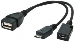 Adapter Gembird USB-micro to USB 0.15m USB Micro-B female, USB 2.0 A female, 0.15 m, must v.
