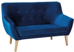 Diivan Nordic 2 Velvet Bluvel 86, sinine v., 136 x 75 cm x 90 cm