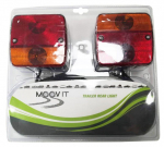 Haagise tagatuli Moovit 48040, 10 cm, punane/oranž, 2 tk