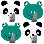 Konks Tatkraft Pandas & Frogs, 55 mm x 55 mm