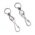 Karabiin Haushalt DIN4296, nikeldatud, metall, &Oslash; 3 cm, 2 tk