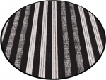 Vannitoa p&otilde;randamatt Foutastic Barcode 359CHL4634, valge v./must v., 120 cm x 120 cm, &Oslash; 120 cm