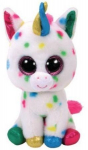 Pehme m&auml;nguasi TY Unicorn Harmonie, valge v./mitmev&auml;rviline, 15 cm
