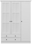 Riidekapp Kalune Design Kale 3 Mebran Kapak, valge v., 135 cm x 52 cm x 210 cm, peegliga