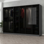 Riidekapp Kalune Design Kale 6653, antratsiit v./must v., 52 cm x 270 cm x 190 cm
