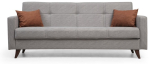 Diivanvoodi Hanah Home Polya 3-Seat, helehall v., 75 x 205 cm x 86 cm