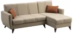 Nurgadiivan - voodi Hanah Home Zaden 730MST1310, beež v., 130 x 218 cm x 86 cm