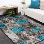 Vaip sise Fruzan 07, hall v./t&uuml;rkiissinine v., 220 cm x 160 cm