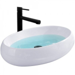 Vannitoa kraanikauss Rea Melania, keraamiline, 60 cm x 40.5 cm x 14.5 cm, valge v.