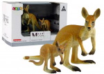 Kujukeste komplekt Lean Toys The Worl Of Animals Kangaroo, 2 tk, pruun v.
