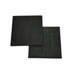 Kummiplaat, 50 x 50 x 2 cm, must v.