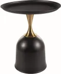 Kohvilaud Libra, kuldne v./must v., 61 cm x 61 cm x 51 cm