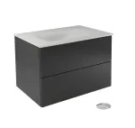 Vannitoakapp valamuga Besco Akya Classic, valge v./h&otilde;be v./must v., 52.5 cm x 66 cm x 50.7 cm