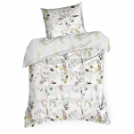 Voodipesukomplekt Lea PTM-10, valge/roosa, 140 x 200 cm