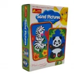 Liivamaaling, loomad Ranok Creative Sand Pictures Panda & Zebra, sinine v./valge v./must v., 20 x 3.5 cm