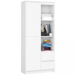 Riidekapp Akord R11, valge v., 35 cm x 80 cm x 180 cm