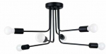 Valgusti lagi Sollux Norah 1452, E27, 6 x 15 W, must v.