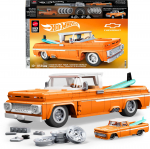 Konstruktor, auto Mattel Hot Wheels Elite Series Custom 62 Chevy Pickup, 858 tk, oranž v.