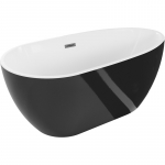 Vann, teisaldatav Mexen Eos, 170 cm x 75 cm x 58 cm, as&uuml;mmeetriline, valge/must