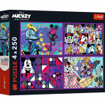Pusle 4in1 Trefl Disney Mickey Mouse 13308, 18 cm x 27.5 cm, 1000 tk, mitmev&auml;rviline